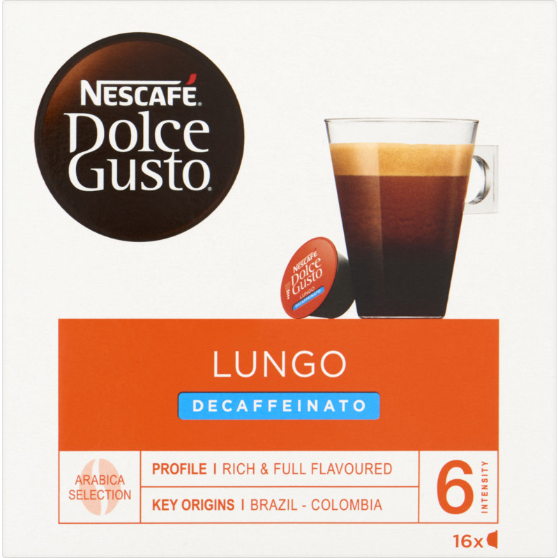Nescafe Dolce Gusto Lungo decaffeinato capsules 16 pieces