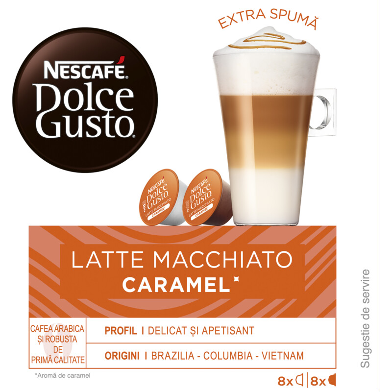 Nescafe Dolce Gusto Macchiato caramel capsules 16 pieces