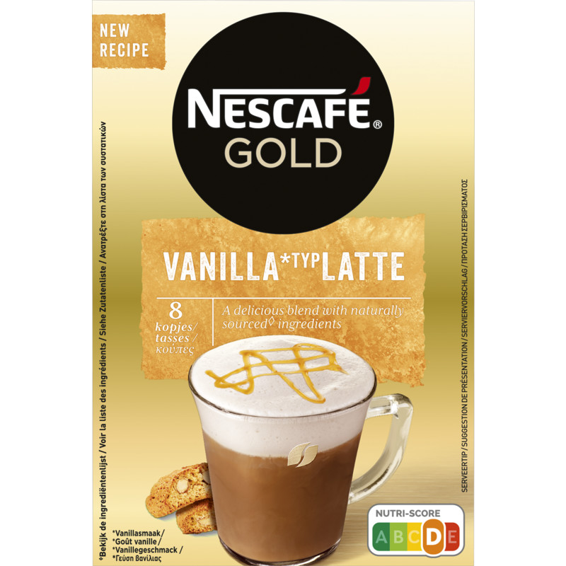 Nescafe Gold vanilla latte instant coffee 8 pieces
